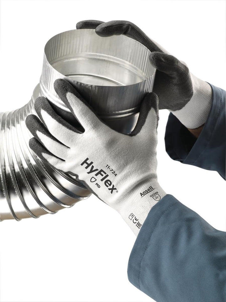 Ansell HyFlex 11-724 Schnittschutz-Handschuhe, Mechanikschutz, Weiss, Grösse 7 (12 Paar pro Beutel)