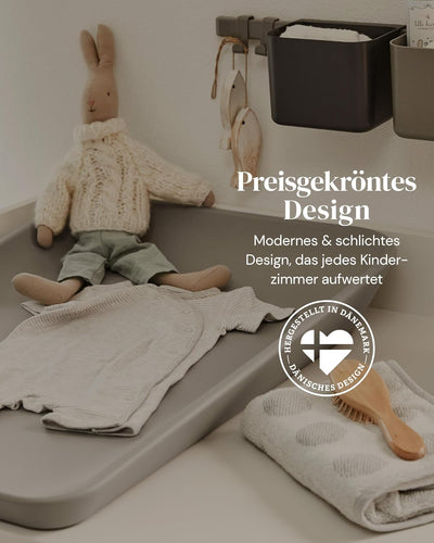 Leander Matty™ Wickelauflage 50x70 cm Pearl Grey - Samtig-weiche Wickelunterlage - Wasserabweisend u