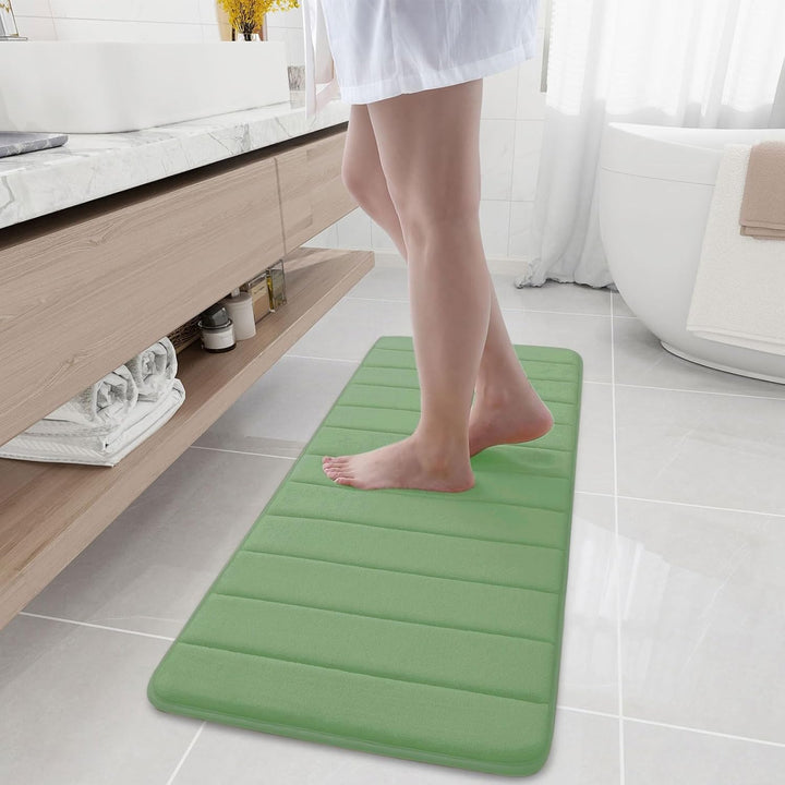 Homaxy Memory Foam Badezimmer Badeteppiche Saugfähige Rutschfester Badvorleger Waschbar Badematte -