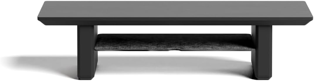 Raico Schreibtischregal, kleiner Monitorständer, Mini-Setup-Cockpit Schwarzes Holz Small | 47cm, Sch