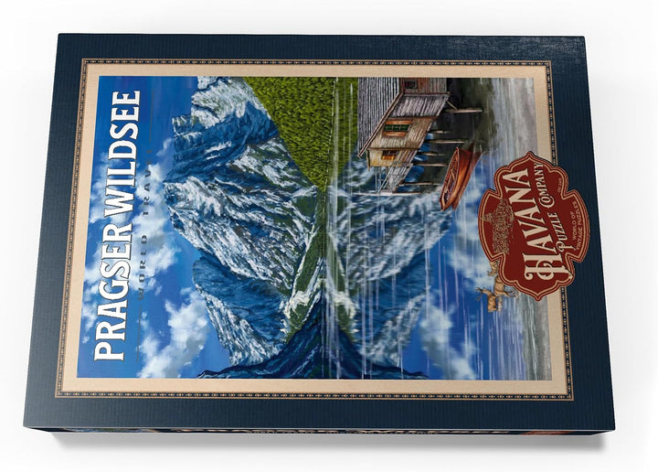 Pragser Wildsee - Gebirgsreflexionen, Vintage Travel Poster - Premium 1000 Teile Puzzle - MyPuzzle S