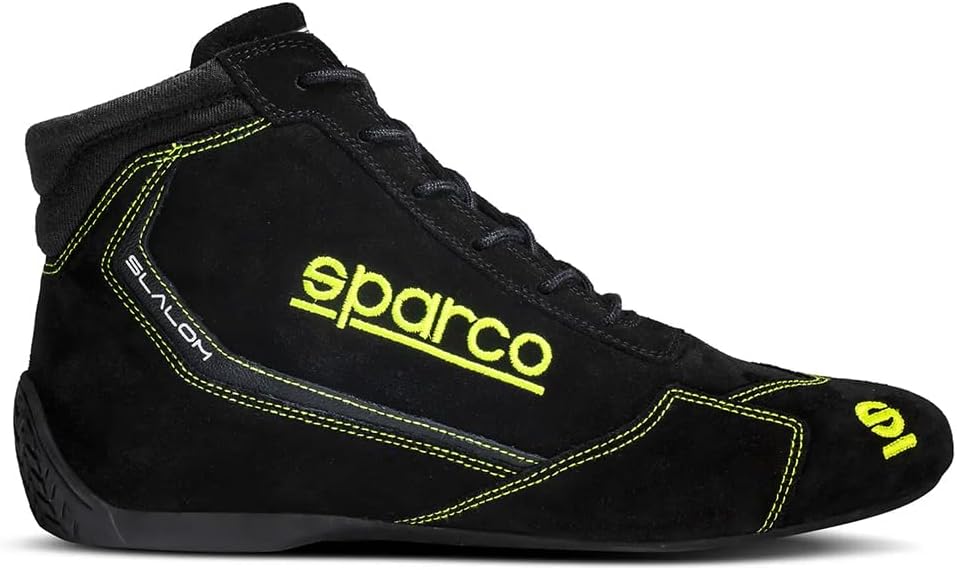 Sparco Unisex Slalom 2022 Stiefel, Grösse 44 EU, Schwarz/Gelb Bootsschuh, Standard, EU