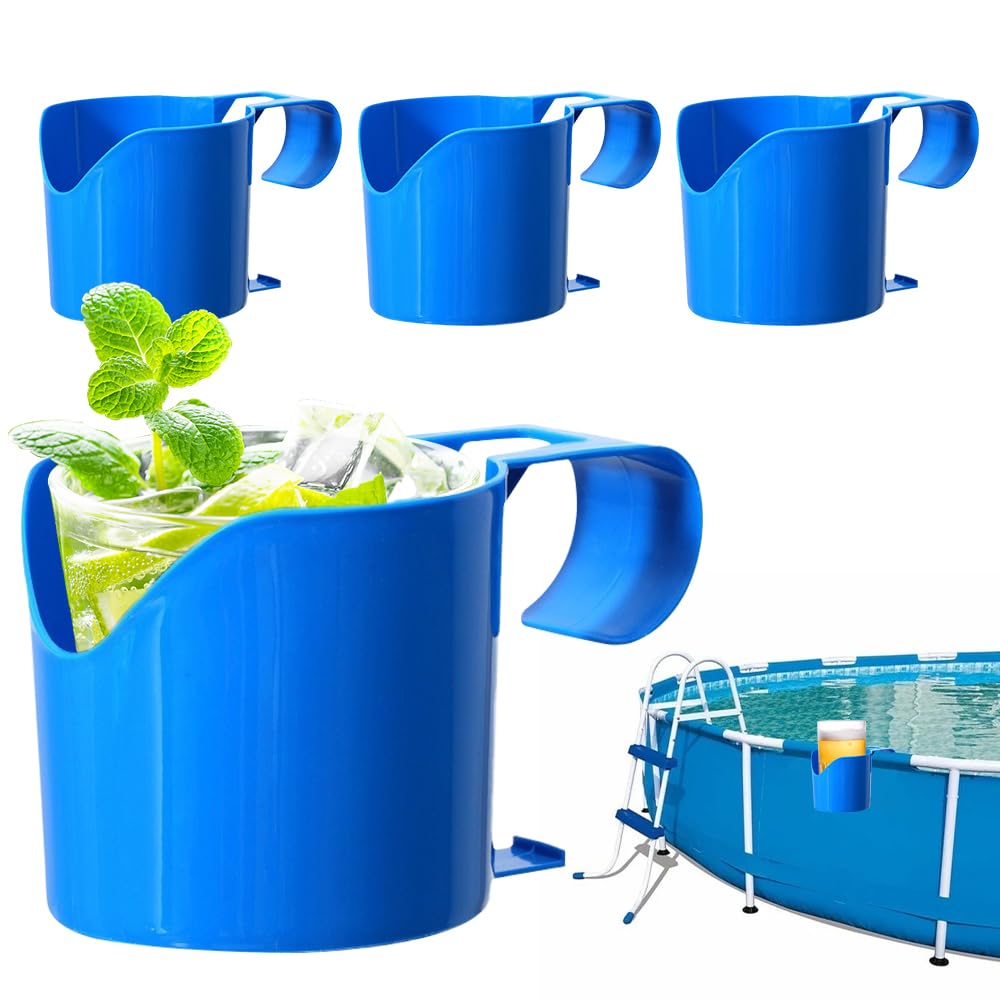 Mineup 4pcs Pool Getränkehalter, Poolside Cup Holder, Poolrand Getränkehalter, Pool Becherhalter, Po