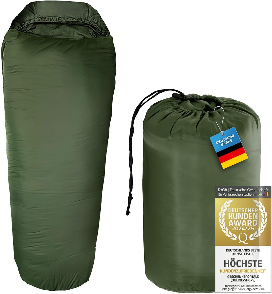 Mumien-Schlafsack Thermo 3-Jahreszeiten High-Tech Mikrofaser Schlafsack bis -13°C; Leicht, Kompakt,