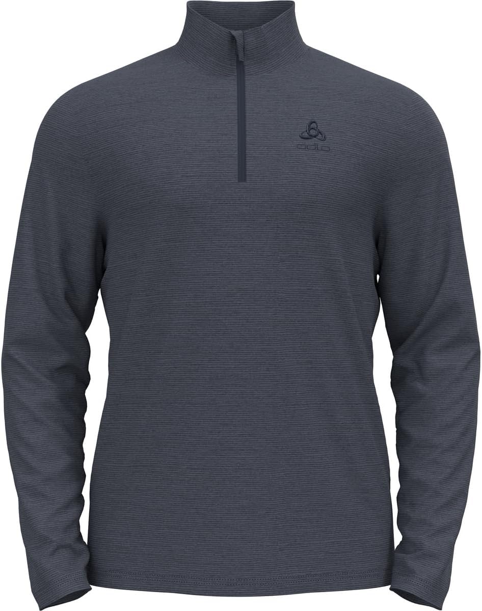 Odlo Herren Roy_542332 Mid Layer mit Reissverschluss (1er Pack) S India Ink - Folkstone Gray, S Indi