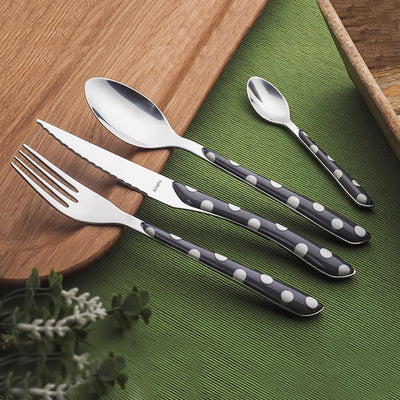 Amefa 2234AAMBA1B60 ECLAT Besteckset, gepunktet, 16-teilig, ABS Edelstahl, rostfrei, violine, Ménagè