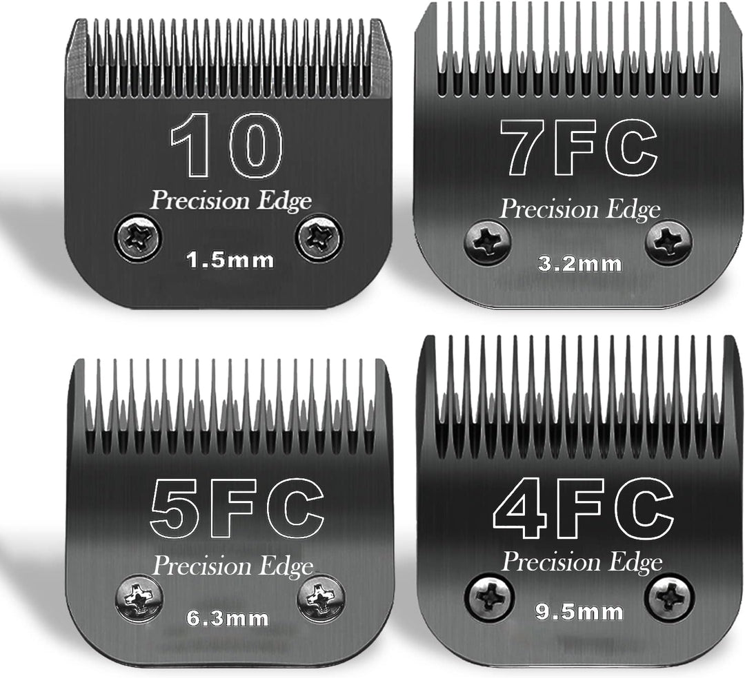 10/7FC/5FC/4FC Edelstahl Hundeschermaschinenklingen,kompatibel mit Heiniger/Andis/Oster A5/Wahl KM10