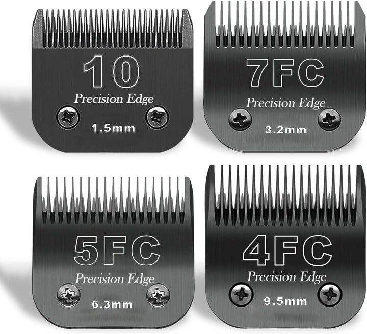 10/7FC/5FC/4FC Edelstahl Hundeschermaschinenklingen,kompatibel mit Heiniger/Andis/Oster A5/Wahl KM10