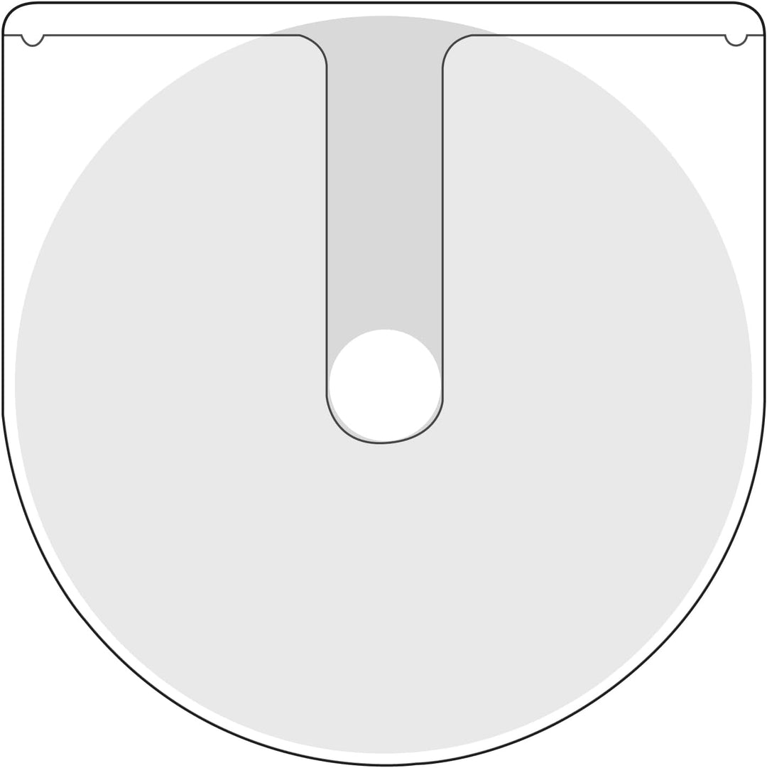 CD Tasche selbstklebend | transparent | unten rund,ohne Klappe | CD Hülle zum kleben | CD, DVD, Blu-