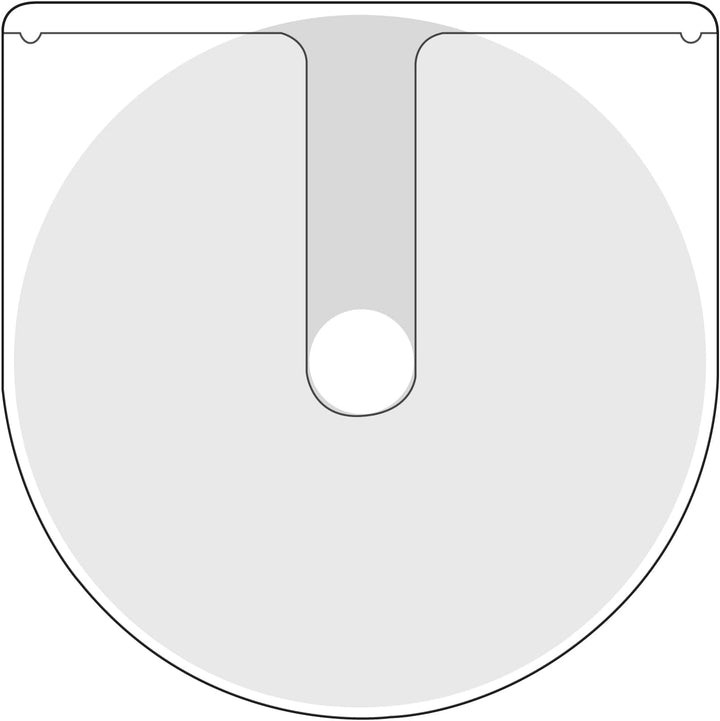 CD Tasche selbstklebend | transparent | unten rund,ohne Klappe | CD Hülle zum kleben | CD, DVD, Blu-