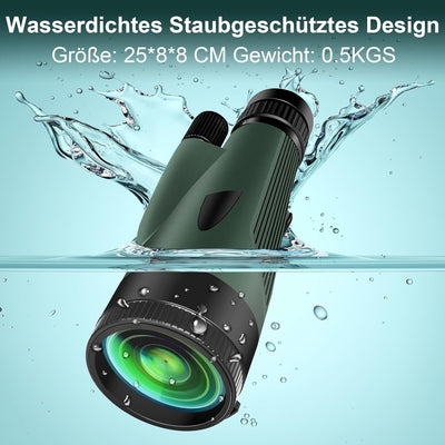 Monokular 60X80 Zoom Monokulare Teleskop Fernrohr Erwachsene mit Smartphone Halterung Stretchable St