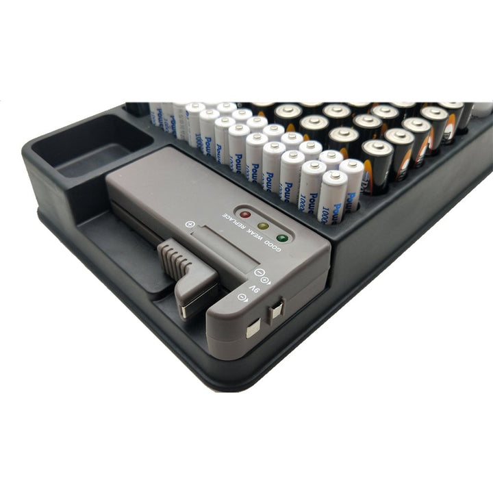 OUNONA Herausnehmbare Batterie Tester Akku Organizer Storage Box Case Halterung mit Schlitz Rack H?l