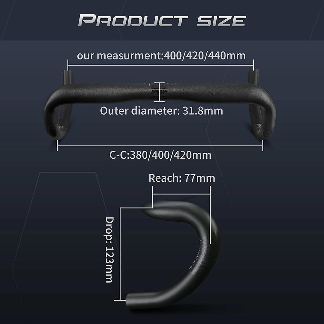 Alfa Pasca lenker 31,8 rennrad carbon lenker rennrad 420mm aero lenker rennrad UD Matte 31.8*420mm,