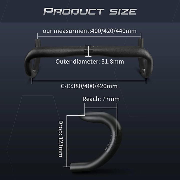 Alfa Pasca lenker 31,8 rennrad carbon lenker rennrad 420mm aero lenker rennrad UD Matte 31.8*420mm,