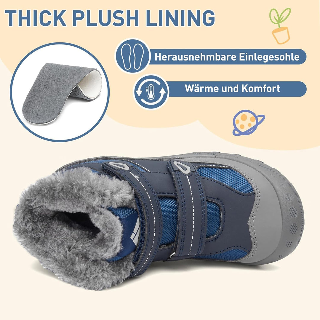 Mishansha Kinder Winterschuhe Mädchen Winterstiefel Warm Schneestiefel Gefüttert Boots Wasserdicht 2