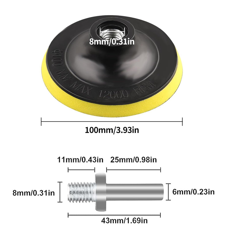 140 Stück 100mm Schleifpapier Klett, 40 60 80 120 180 240 320 400 600 800 1000 1500 2000 3000 Grit,