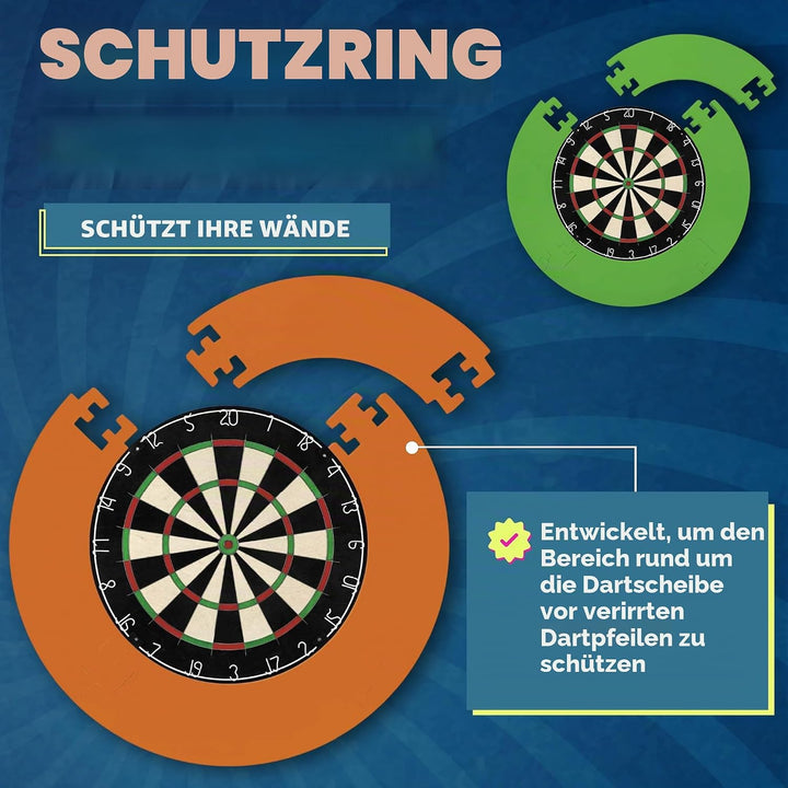 Designa Darts Dartscheiben-Umrandung, langlebig, leicht, Eva-Puzzle-Ring-Design, mehrere Farben Schw