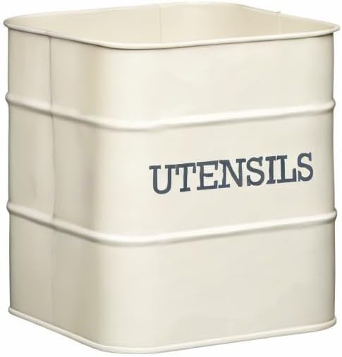 KitchenCraft Living Nostalgia, Utensilienhalter, Metall, 15 x 16 cm, creme antik, Creme
