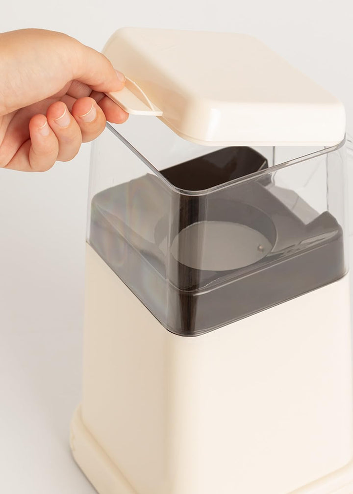 CREATE/POPCORN MAKER/Elektrische Popcornmaschine Cremeweiss/Retro-Stil, Fettfrei, Ölfrei, einfache B