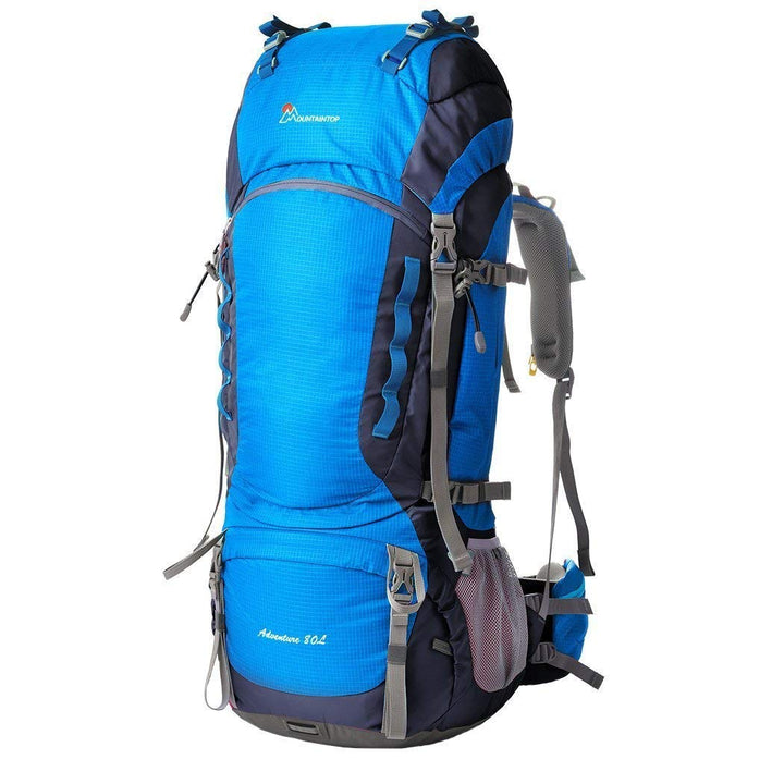 MOUNTAINTOP Trekkingrucksack 80L Wanderrucksack Herren Damen Reiserucksack Grosser Rucksack mit Rege