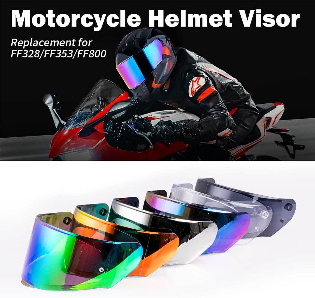 Helmvisier für LS2 FF328/FF353/FF800,Motorradhelm Visier,Motorrad Windschutz Helm Objektiv Visier Vo