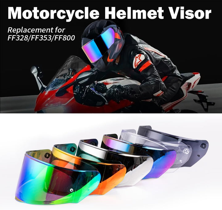 Helmvisier für LS2 FF328/FF353/FF800,Motorradhelm Visier,Motorrad Windschutz Helm Objektiv Visier Vo