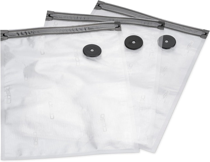 CASO Vacu ZIP-Bags 26x35 cm, 20 Beutel, SousVide geeignet, BPA Frei, mit 150 µm besonders stark, rei