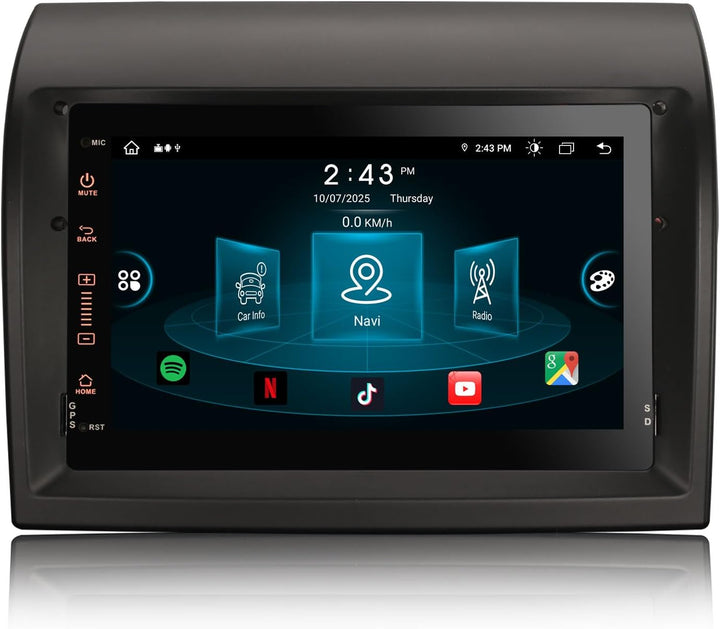 Erisin 7 Zoll 8-Kern 4GB RAM 64GB ROM Android 12.0 Autoradio Bluetooth mit GPS Navi Für FIAT Ducato