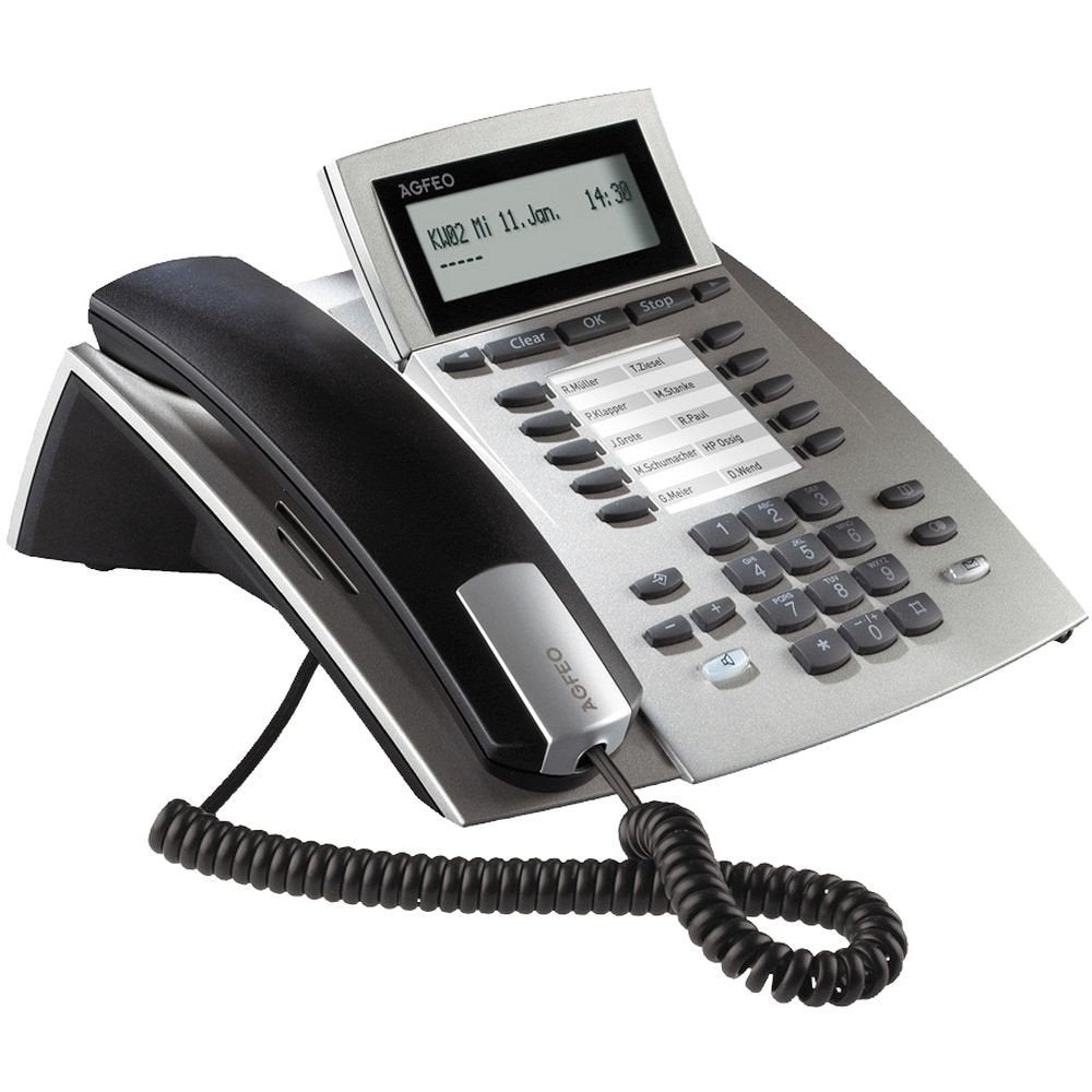 AGFEO 6101426 IP-Systemtelefon schnurgebunden ST 22 IP schwarz/silber