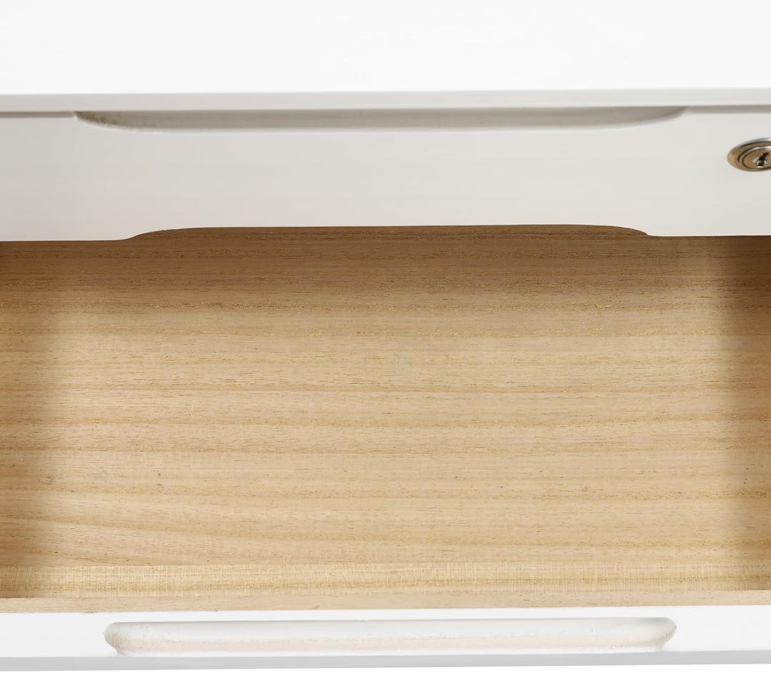 Schubladenbox Schreibtisch, Box Abschliessbar 5kg Tungholz Mit 5-Stufiger Organizer Schlüssel Anti-R