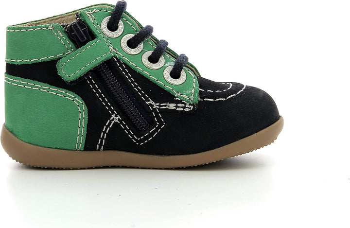 Kickers Unisex Kinder Bonzip-2 Stiefelette 18 EU Marinegrün, 18 EU Marinegrün