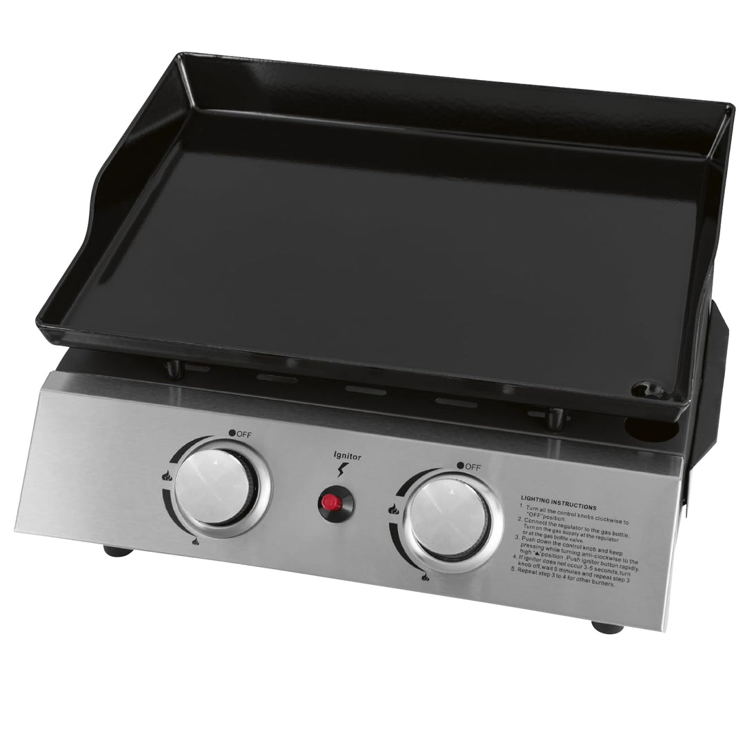 JUSTUS BBQ-Gas-Plancha Grilleau 2, Grillwanne aus emailliertem Stahl, 2 Grillzonen, 1327 04, Edealst