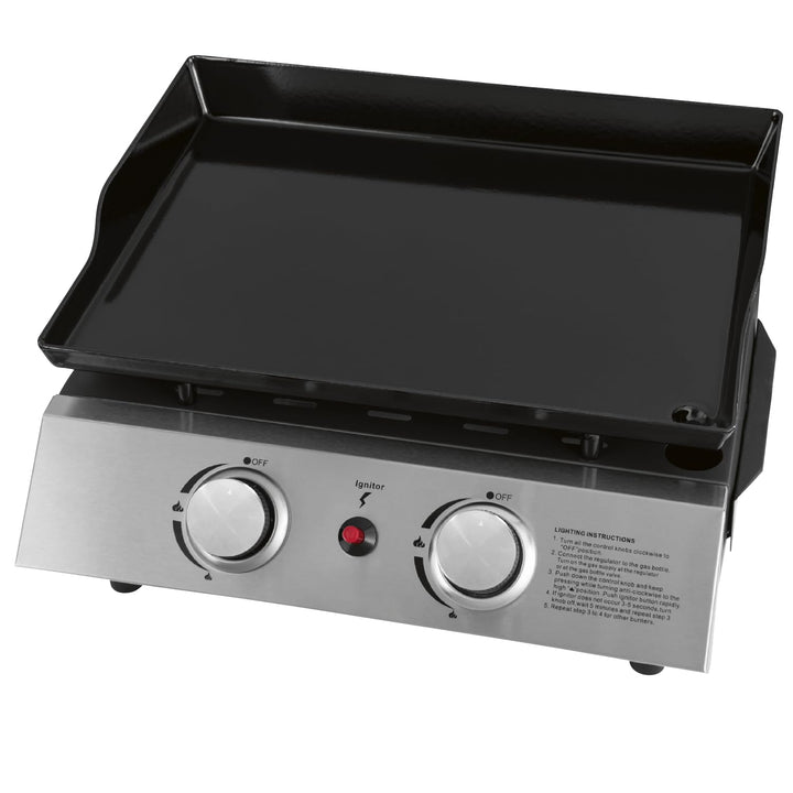 JUSTUS BBQ-Gas-Plancha Grilleau 2, Grillwanne aus emailliertem Stahl, 2 Grillzonen, 1327 04, Edealst