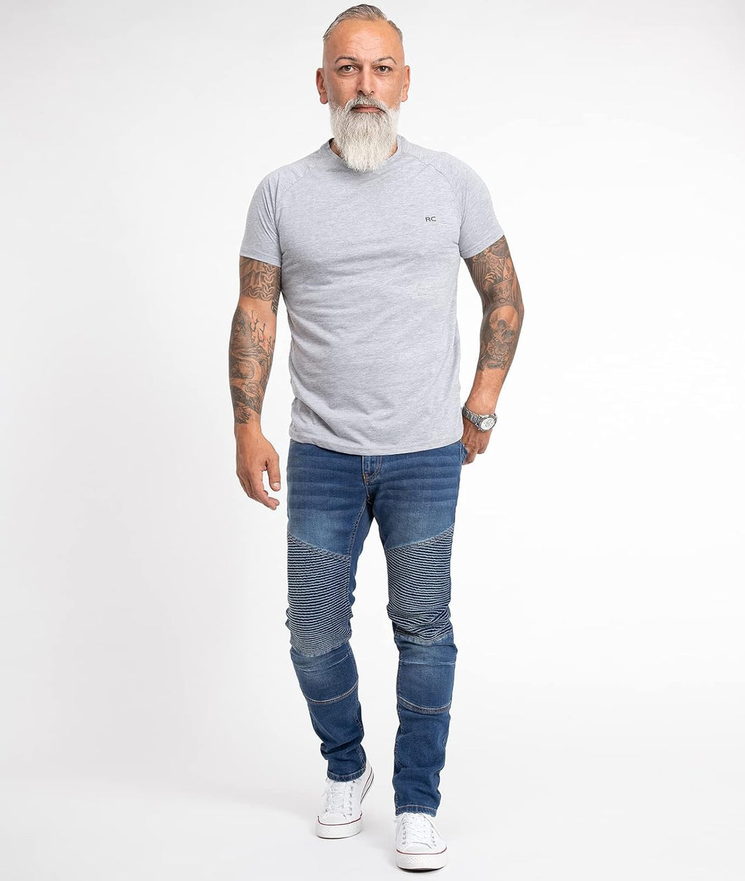 Rock Creek Herren Jeans Hose Slim Fit M75 34W / 34L Rc-2180-blau, 34W / 34L Rc-2180-blau