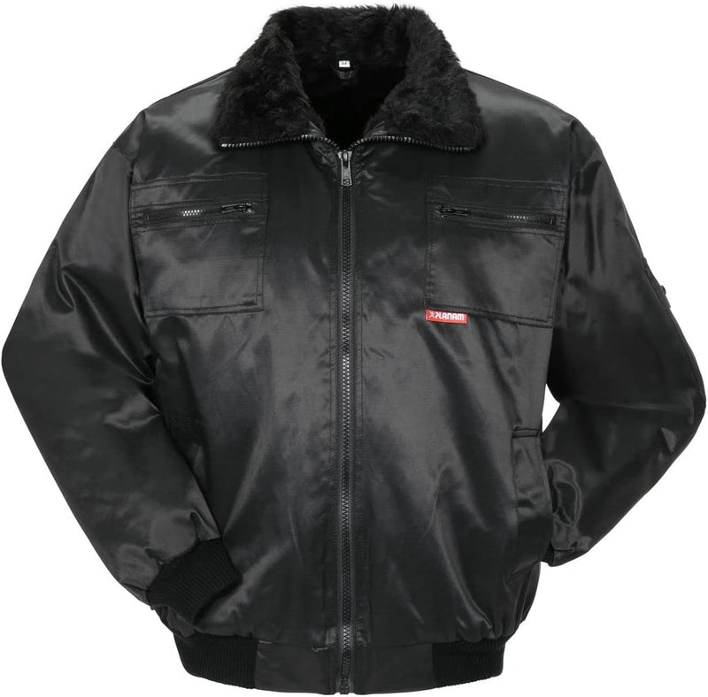 Planam Outdoor Winter Herren Gletscher Pilotenjacke schwarz Modell 0334 Grösse XL Schwarz XL, Schwar