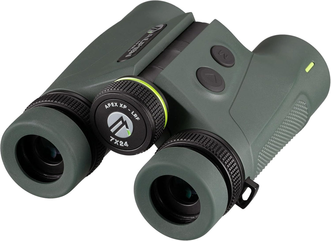 Alpen Optics Apex XP 7x24 LRF Fernglas mit Entfernungsmesser, Multicoating, LCD-Anzeige, Robustes PP