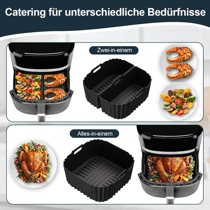 Silikonform Heissluftfritteuse für Russell Hobbs Air Fryer XXL 8,3L (27632-56), Airfryer Silikonform