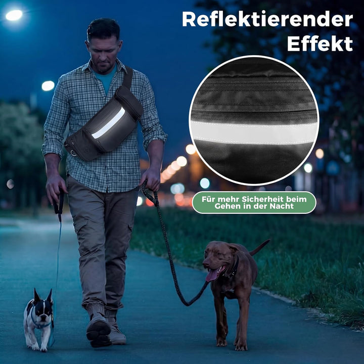 Leckerlitasche für Hunde Gassi Tasche, Grosses Fassungsvermögen Trainings-Leckerlibeutel, Wasserdich