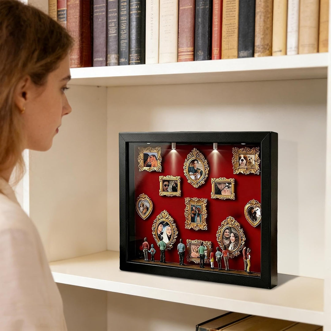 Museums Schaukasten Bastelset, Miniatur Erinnerungsstück Aufbewahrung, Fotospeicher Bilderrahmens Mi