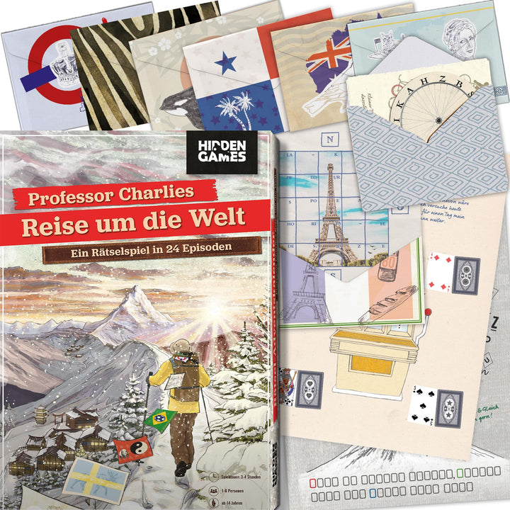 Hidden Games - Professor Charlies Reise um die Welt - EIN Rätselspiel in 24 Episoden - für 1-6 Perso
