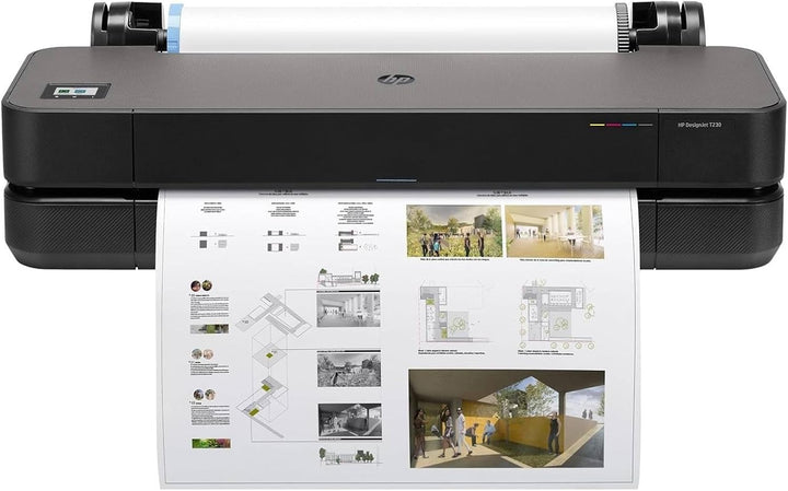 HP DesignJet T230 24 Zoll (61 cm 5HB07D), Grossformatdrucker, Plotter, Standard A4-A1, 68 A1-Ausdruc