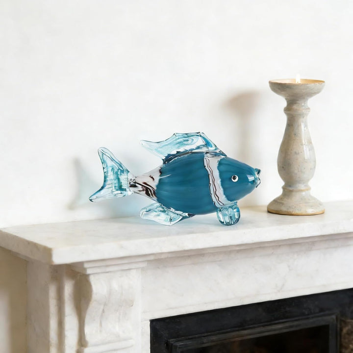 oliruim Farbige tropische Glas-Fisch-Statue Home Desktop Dekoration (AE-1), Ae-1
