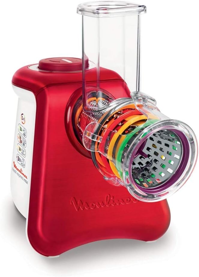 Moulinex dj812510 Reibe und elektrischer Zerkleinerer Fresh Express Max 5 in 1 – Für Reiben, Schneid