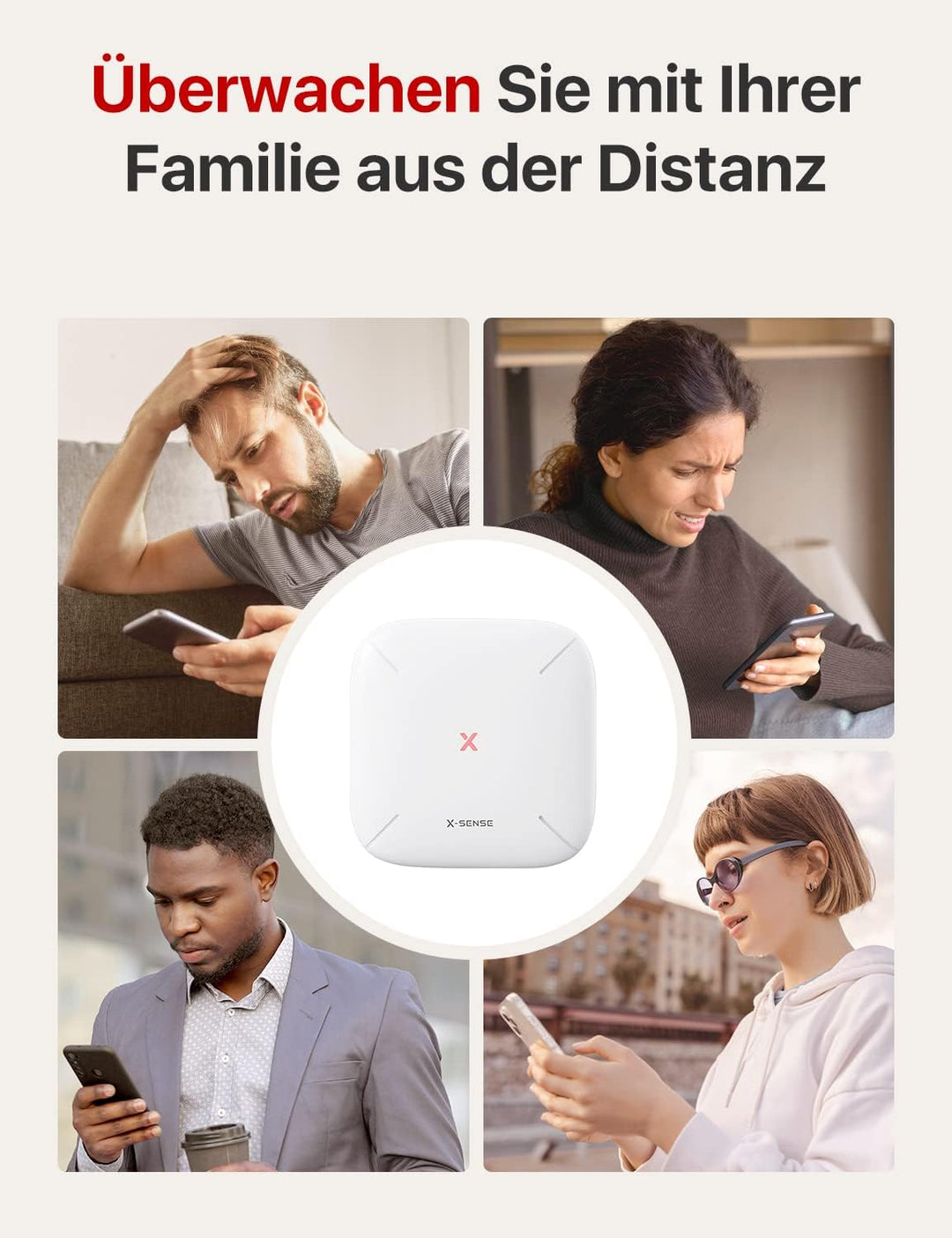 X-Sense Smart Home-Basisstation – Kompaktes Design, erfordert 2,4-GHz-WLAN, mit 2-in-1-Taste für Stu