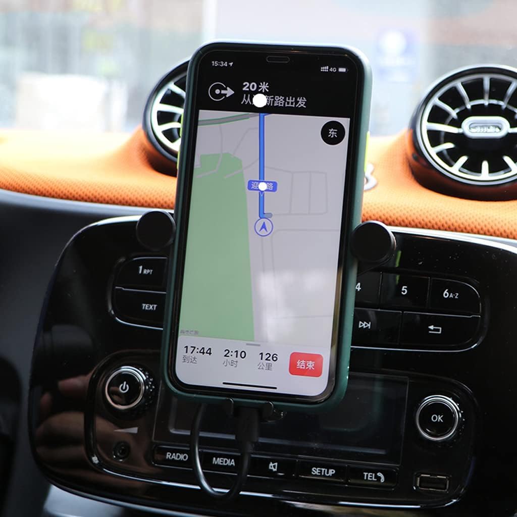 SHIFENG Auto Handyhalter für Smart 453 Fortwo Forfour 2015-2021, Navigationsladezubehör 453 Radio-St