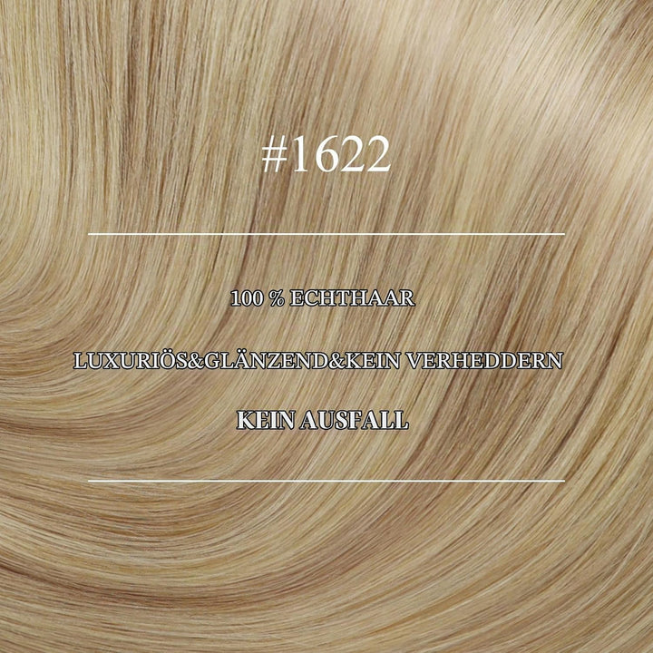 YoungSee Nanoring Extensions Echthaar Blond Nanoring Extensions Goldblond Strahnchen Mittelblond Nan