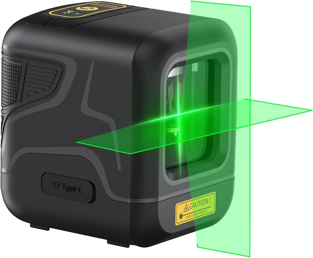 Fanttik D2 Kreuzlinienlaser Selbstnivellierend, Linienlaser Grün 30m, Wiederaufladbare Batterie, USB