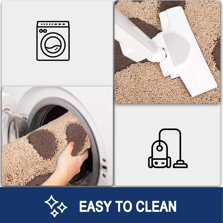 FCSDETAIL Schmutzfangmatte waschbar 80 x 120 cm, Fussmatte Innen, absorbierend Fussmatte, rutschfest