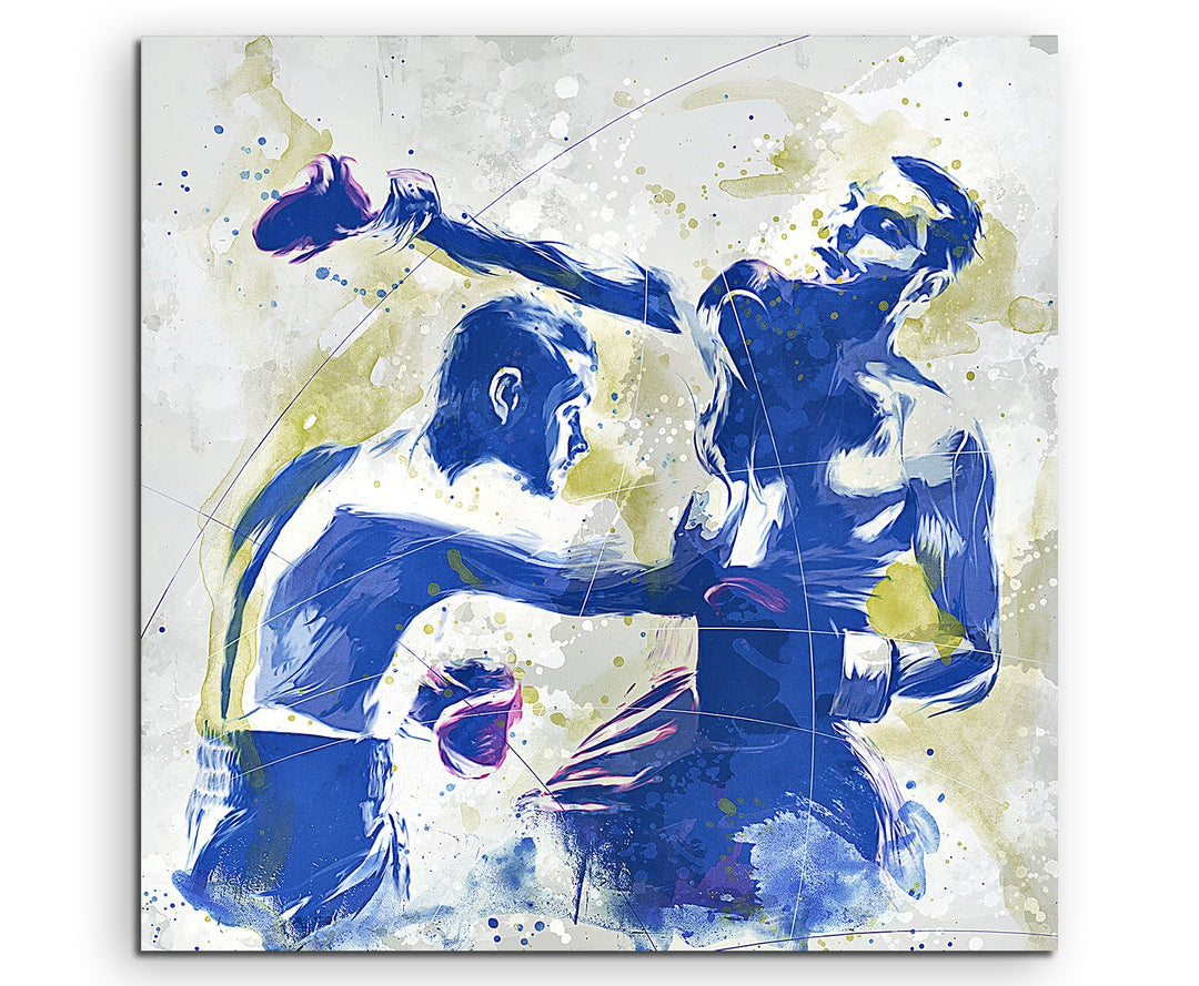 Paul Sinus Art Boxen I 60x60cm SPORTBILDER Splash Art Wandbild Aquarell Art