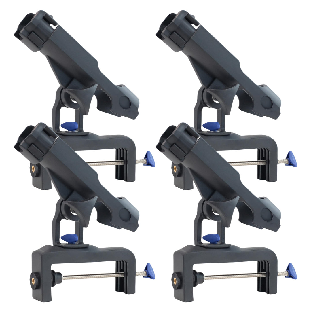 Fishing Boat Rods Holder with Large Clamp Opening 360 Degree Adjustable Fishing Rod Racks Folding Ho